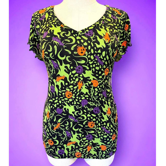 Torrid 3 (3X 22/24) Disney‎ Villains Logos Splatter T Shirt Poison Apple Ursula - Picture 1 of 2